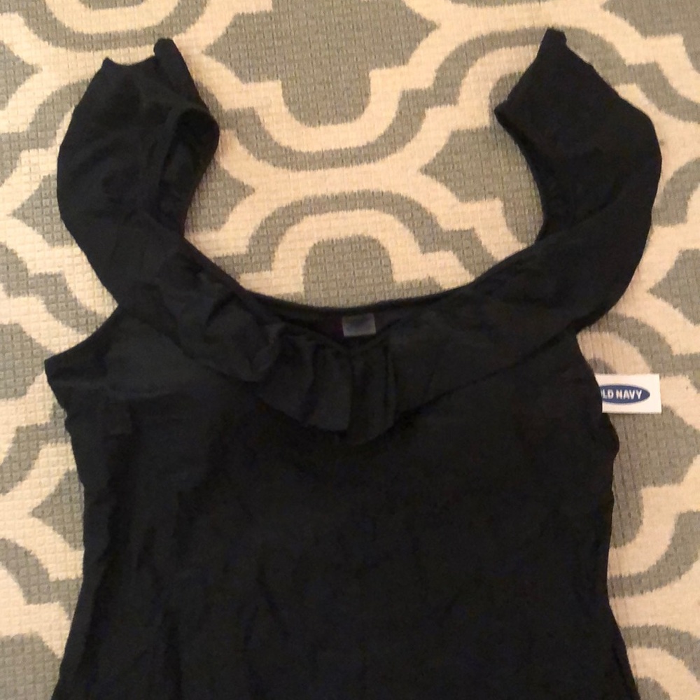 Black Flutter Sleeve One Piece Bathing Suit